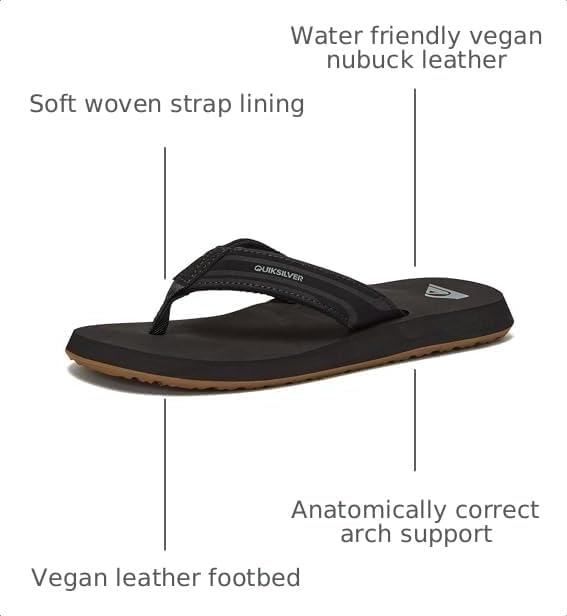 Quiksilver Boys' Monkey Wrench Flip Flop Sandals