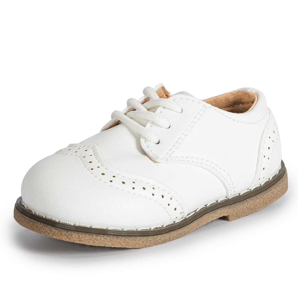 Casazoe Boys Girls Oxford Wedding Dress Shoes Classic School Uniform Flats Formal Casual Loafer for Toddler Little Kid