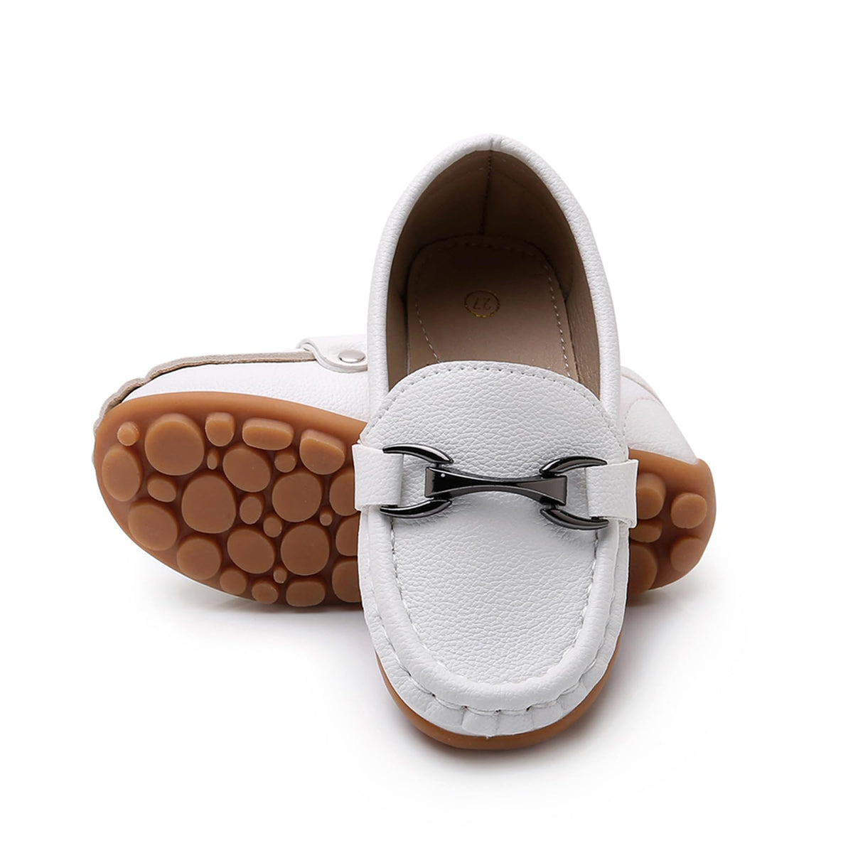 Boys Girls Slip On Loafers Dress Shoes Casual Flat Moccasins