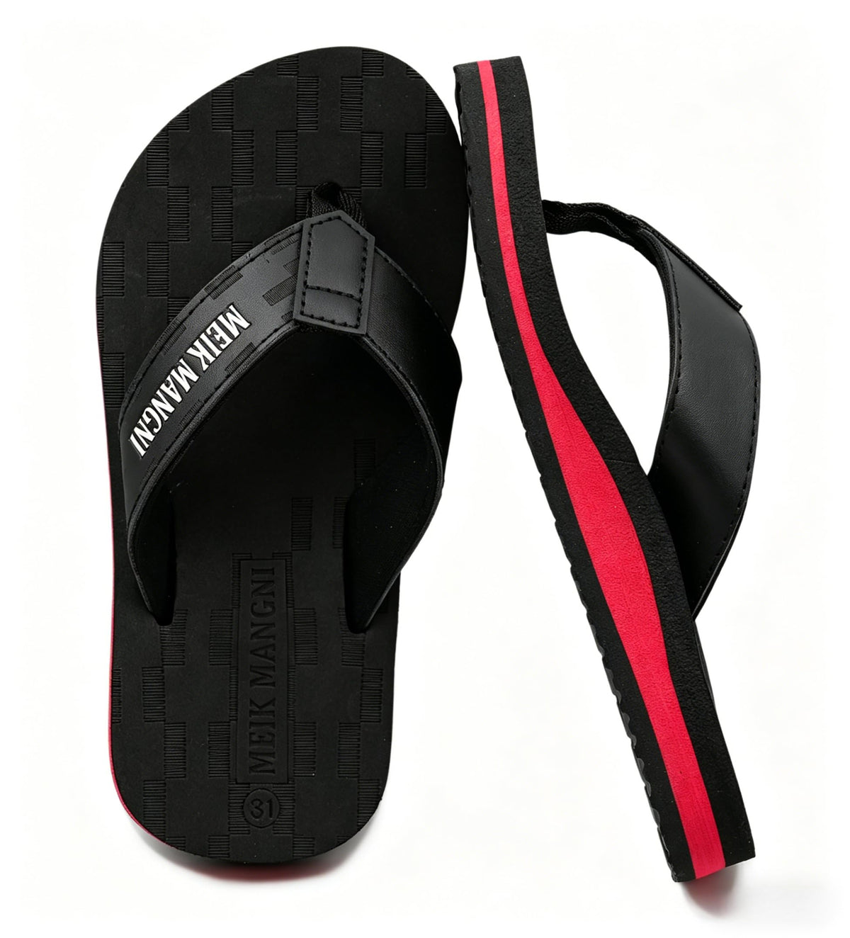 Meik Mangni Kids Boys Girls Arch Support Flip Flops Comfortable Cushion Thong Sandals Slip Resistant Summer Sandals Lightweight Quick Dry Slide Shower Shoes for Beach Swim Pool (Little Kid/Big Kid)