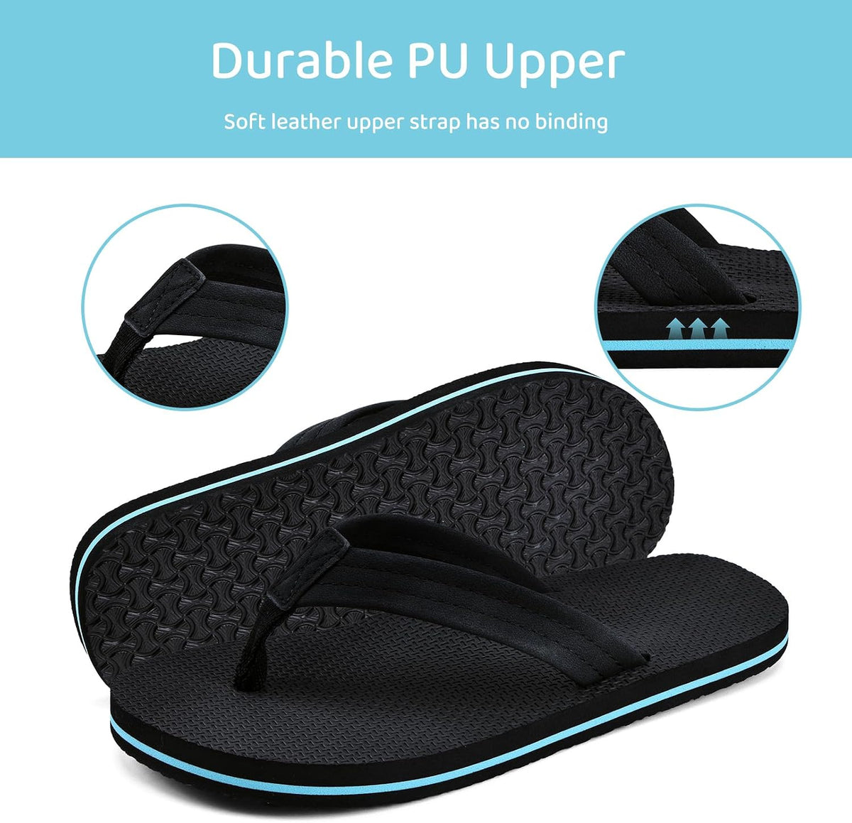 IceUnicorn Boys Girls Flip Flops Kids Summer Sandals Lightweight Sandal Shoes for Swimming Beach Pool(Little Kid/Big Kid)