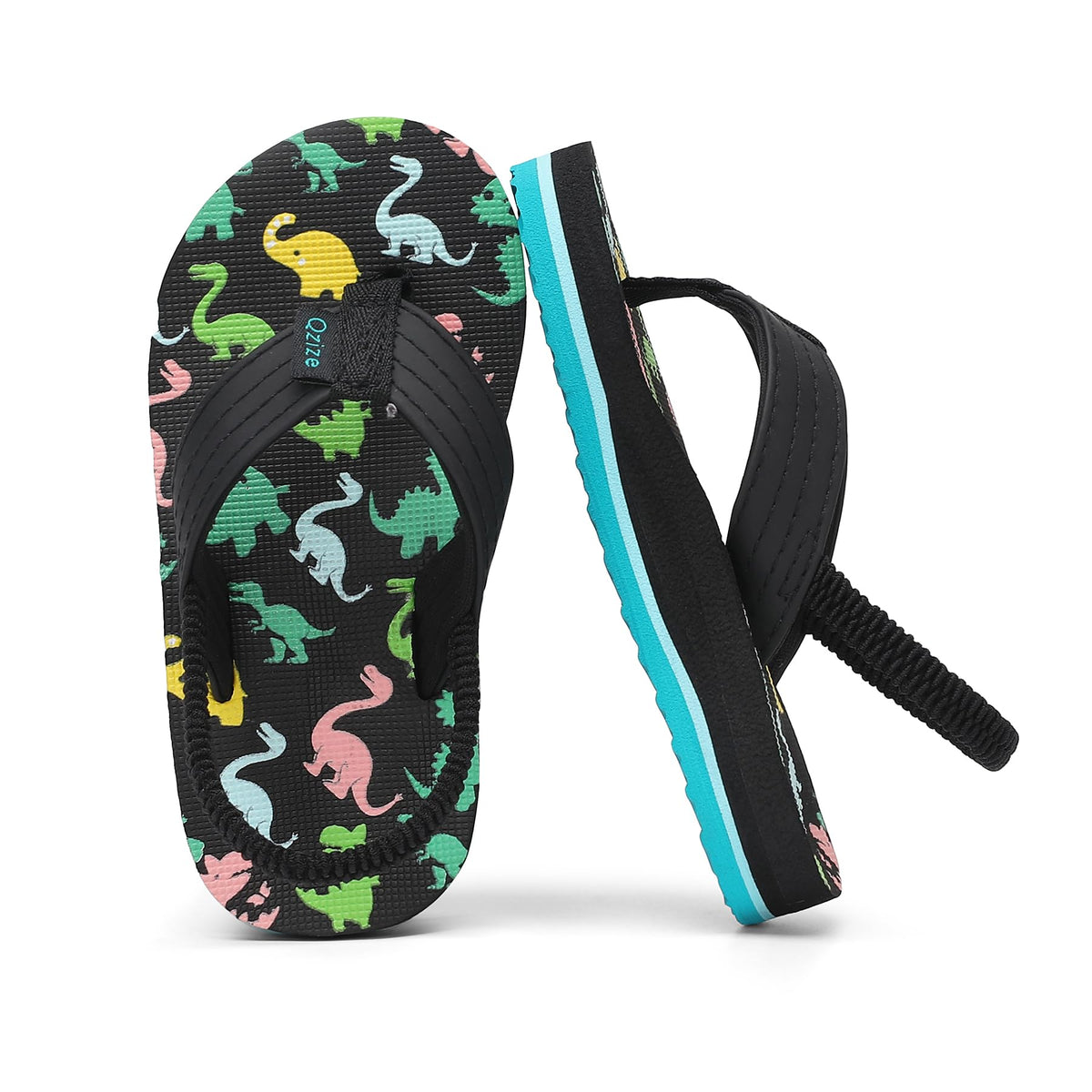 Kids Flip Flops with Adjustable Back Strap Glitter EVA Thong Sandals