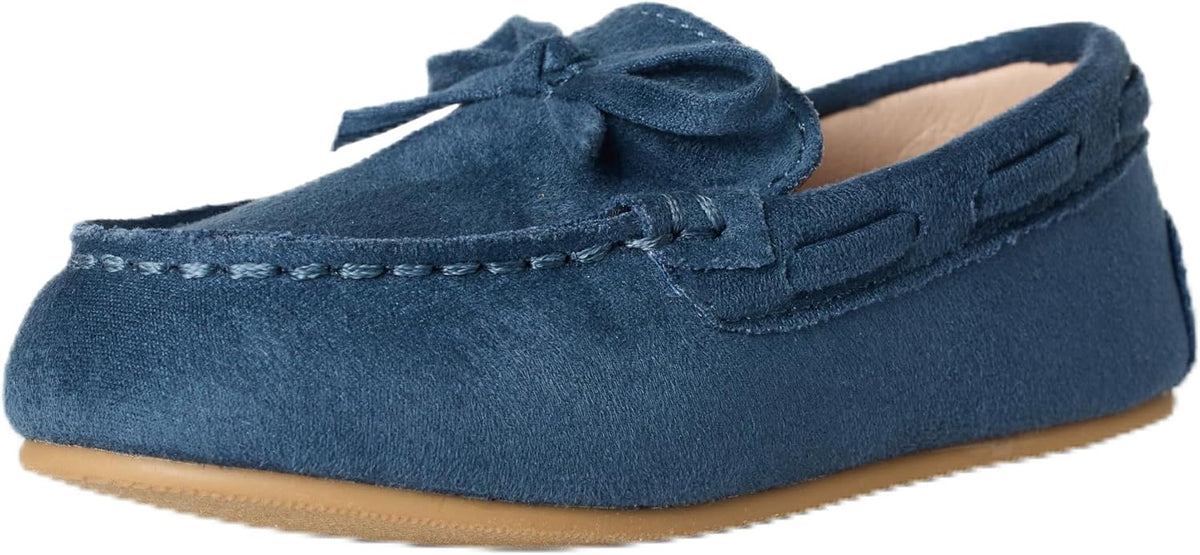 Amazon Essentials x Sofia Grainge Unisex Toddlers' Faux Suede Loafer Flat Shoes with Memory Foam, Flexible Slip-On Design