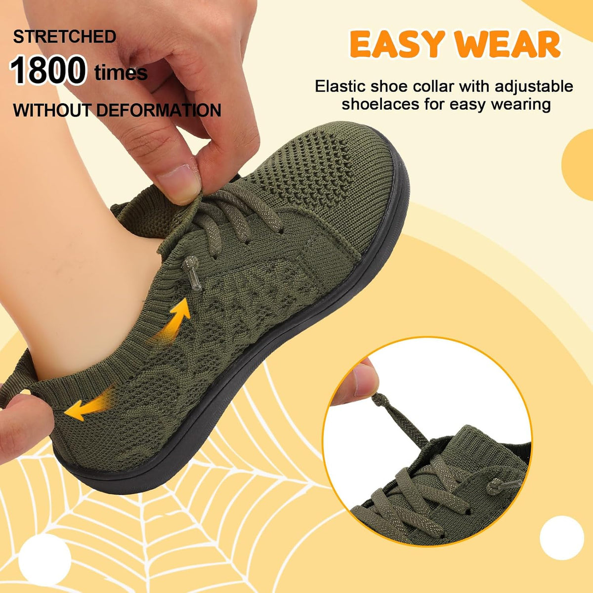 JOINFREE Toddler Shoes Girls Boys Wide Barefoot Shoes Minimalist Walking Sneakers Zero Drop Slip on Tennis Shoe Breathable Naturally Flexible