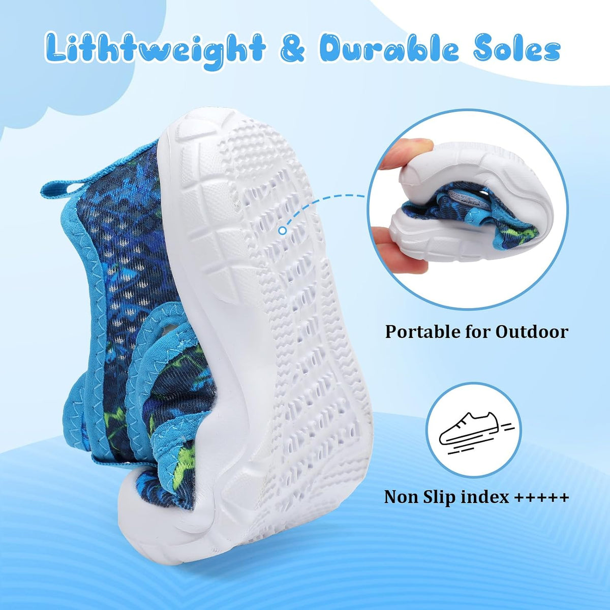 Centipede Demon Toddler Sandals for Boys Girls Kids Water Sandals Outdoor Breathable Aqua Shoes Summer Barefoot Shoes Lightweight Qucik Dry for Swim Pool Beach