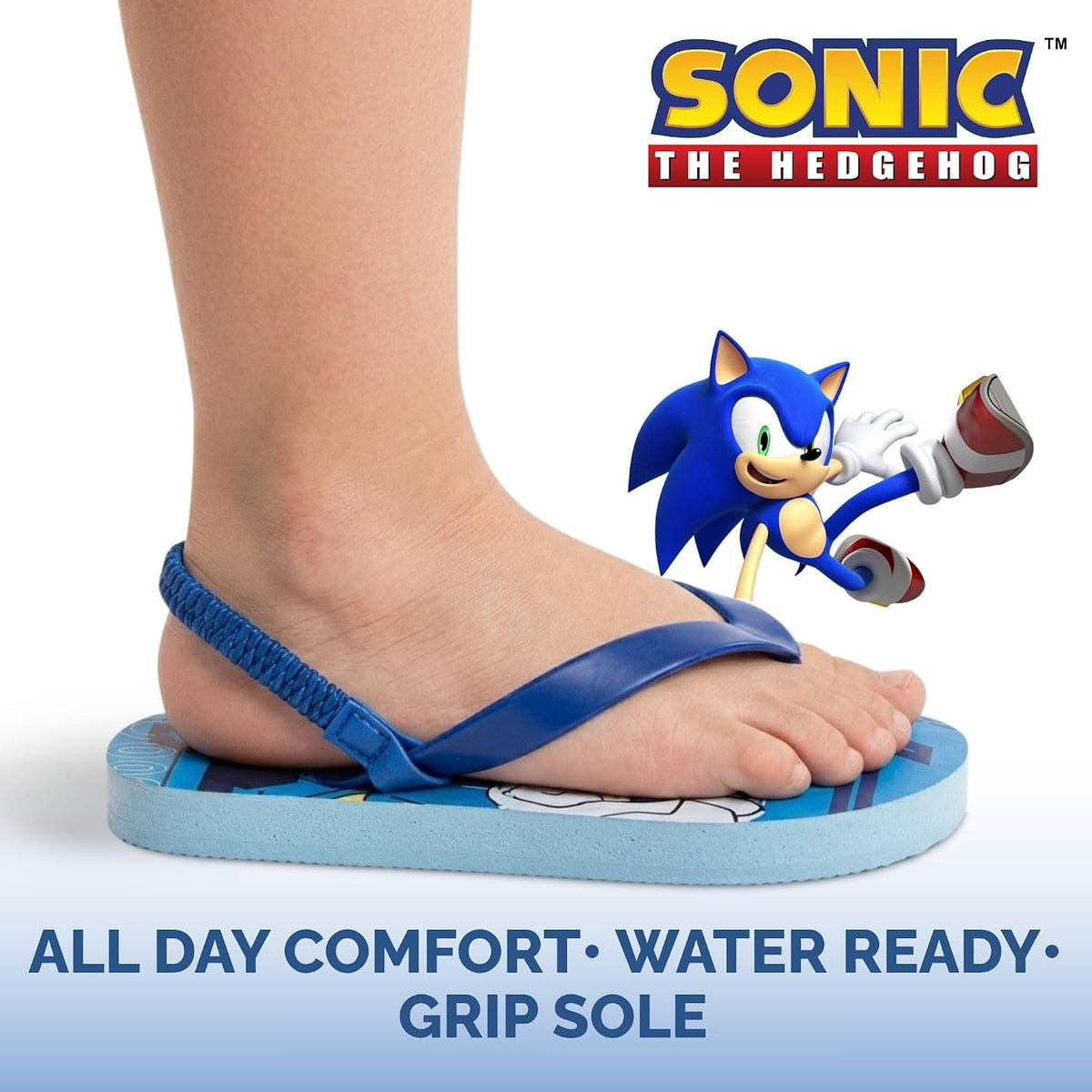 Josmo Kids & Toddler Baby Boys Flip Flops, Mickey Mouse Paw Patrol Sonic Spiderman Monster Jam Minion Beach Sandals, Slip-On Quick Dry Water Shoes For Toddlers And Little Kids (Size 5-10 & 11-13) Summer Sandals