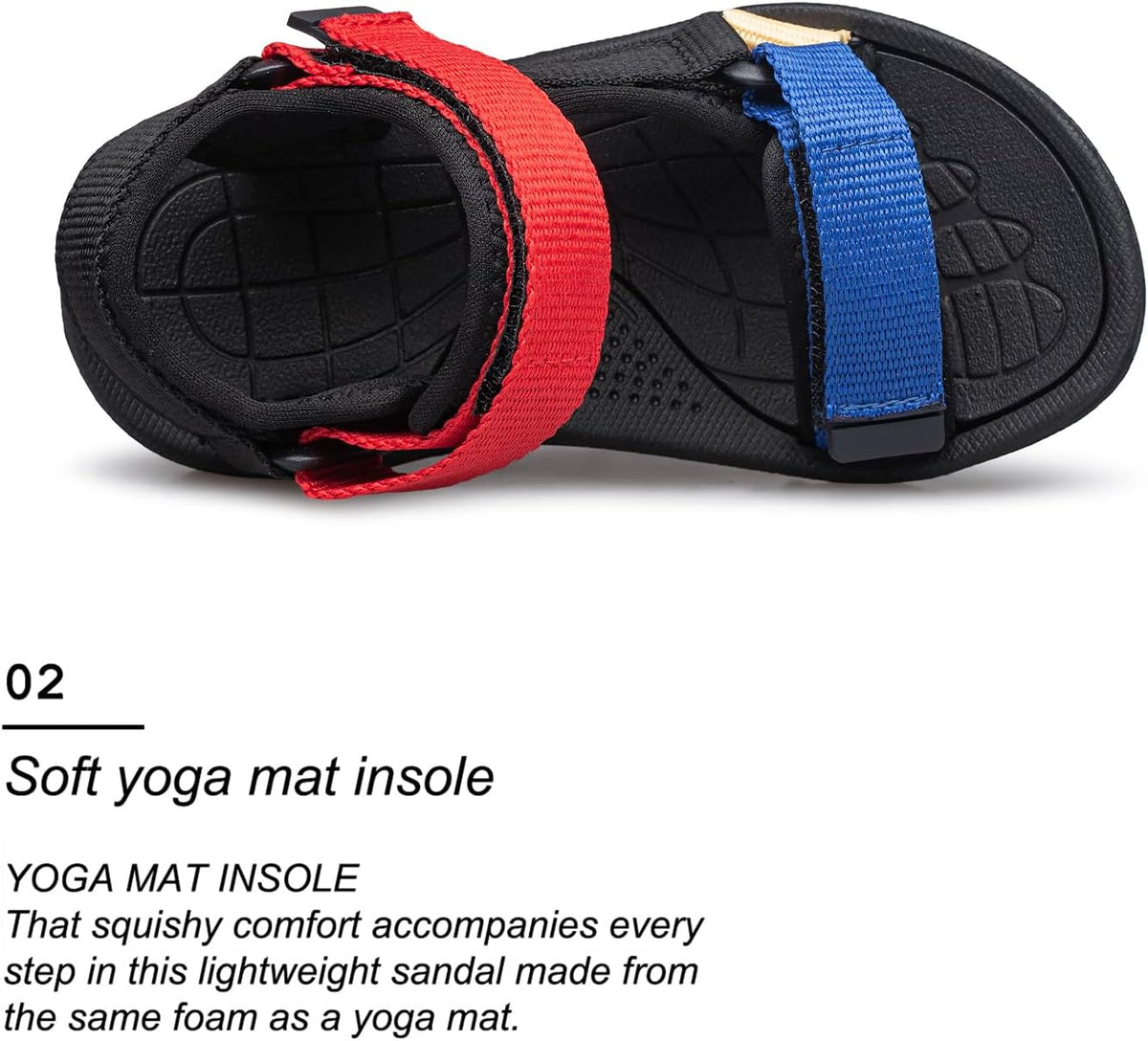 vibdiv Boys Girls Sandals Open-Toe Summer Outdoor Unisex Child Sport Sandals Athletic Lightweight(Toddler/Little Kid/Big Kid)