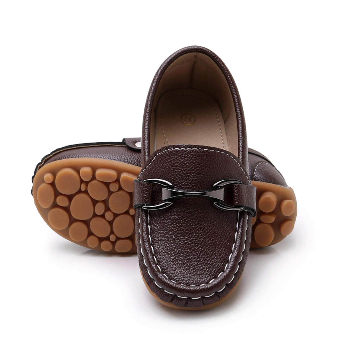 Boys Girls Slip On Loafers Dress Shoes Casual Flat Moccasins