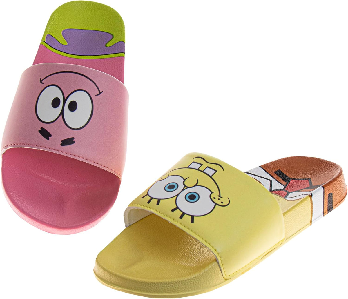 Josmo Spongebob Squarepants Slide Sandals (Little Kid)