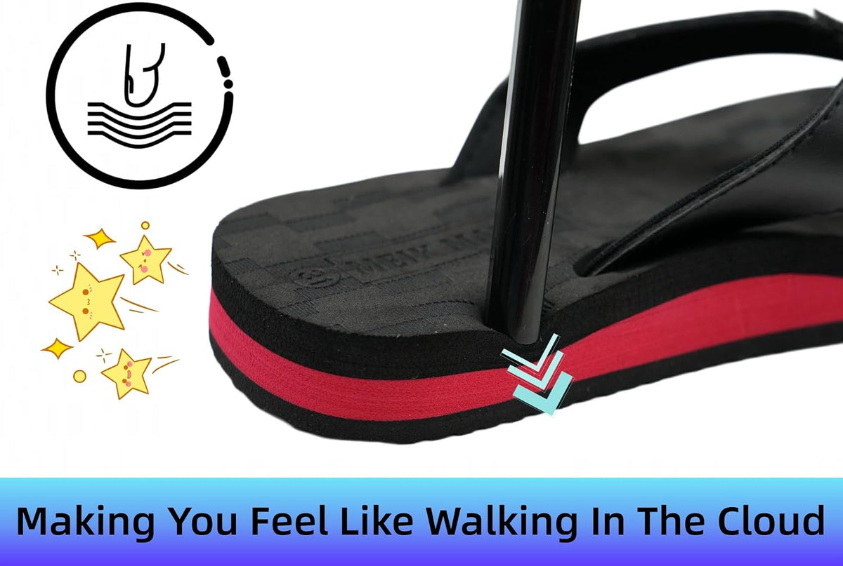 Meik Mangni Kids Boys Girls Arch Support Flip Flops Comfortable Cushion Thong Sandals Slip Resistant Summer Sandals Lightweight Quick Dry Slide Shower Shoes for Beach Swim Pool (Little Kid/Big Kid)