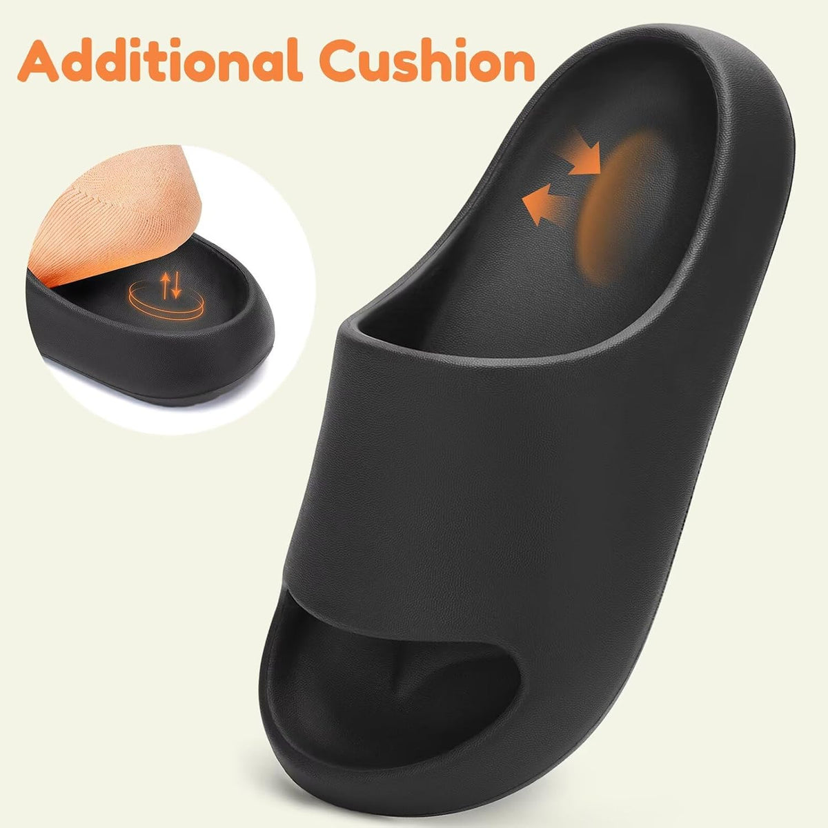 Boys Girls Cloud Slides Sandals Kids Arch Support Pilliow Slippers Summer Beach Cushioned Slides Pool Shower Shoes