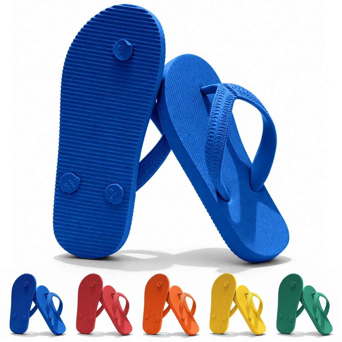 Kids Solid Flip Flops Toddler Summer Thong Sandals Little Boy House Slippers Non-Slip Lightweight Beach Pool Shoes