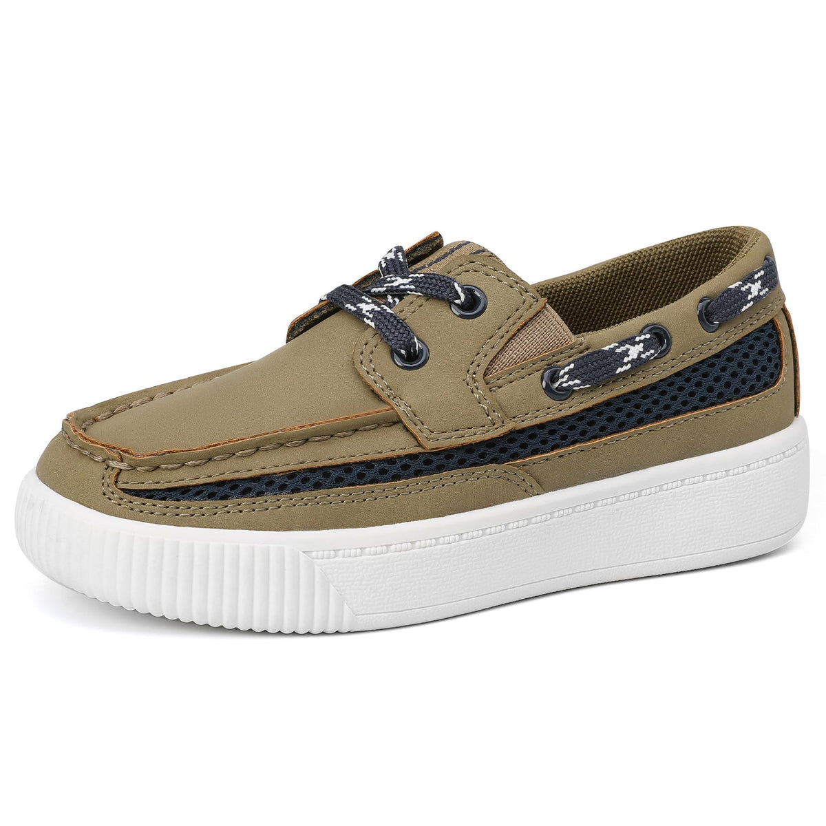 Bigwow Boys School Loafers Casual Sneakers Shoe Slip-on Breathable Boat Shoes (Little Kid/Big Kid)