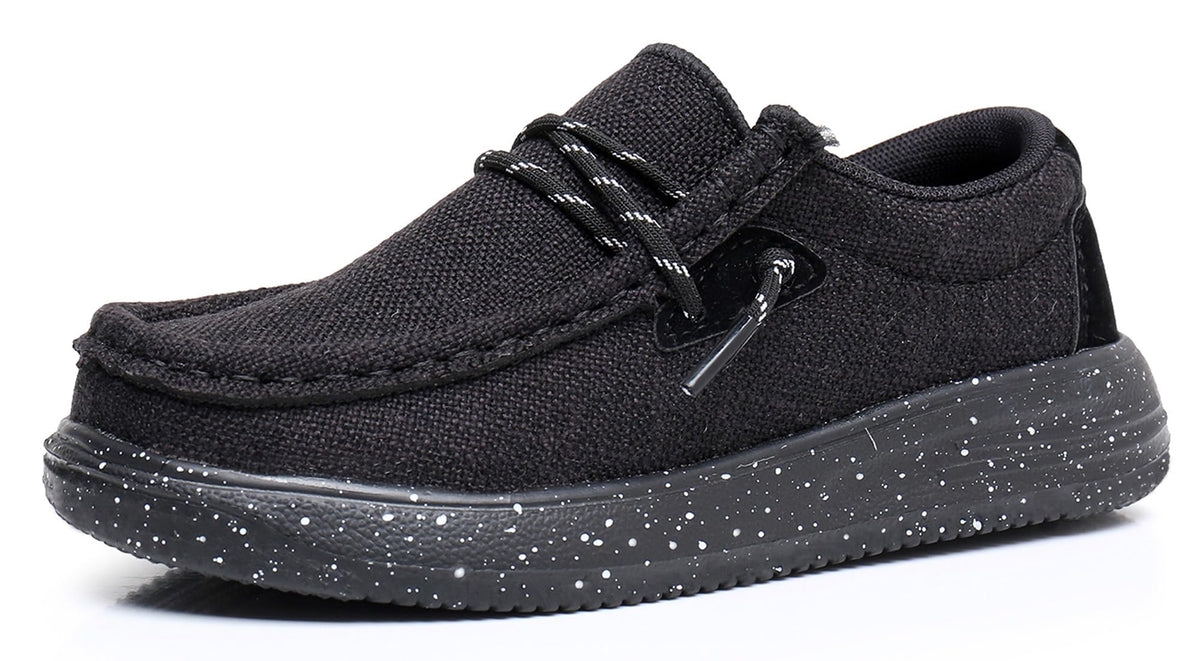 Apakowa Kids Boys Girls Loafers Slip-On Boat Dress Shoes Lightweight