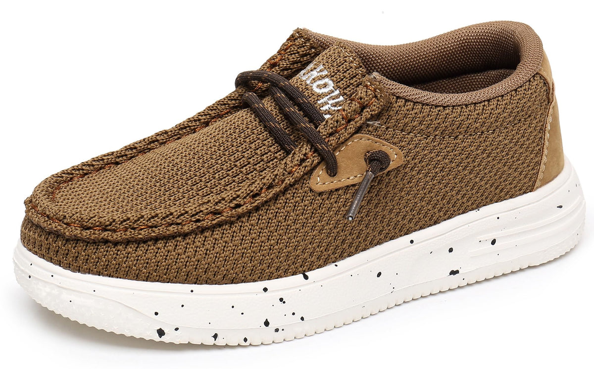 Apakowa Kids Boys Girls Loafers Slip-On Casual Walking Boat Dress Shoes