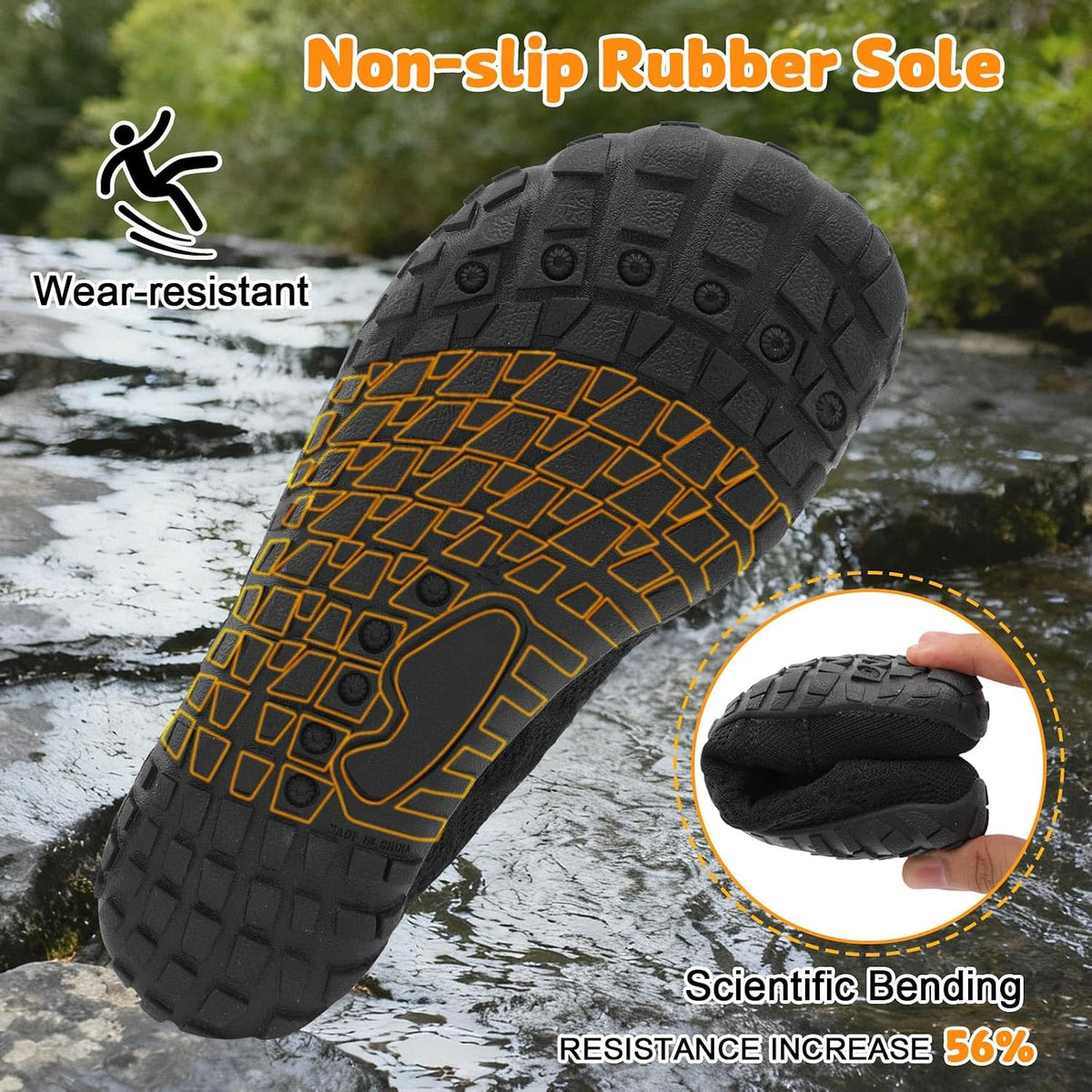 JOINFREE Kids Barefoot Shoes Boys Girls Wide Slip On Shoes Big Kids Breathable Hiking Sneakers Zero Drop Toddler Lightweight Walking Tennis Sneakers Indoor Outdoor