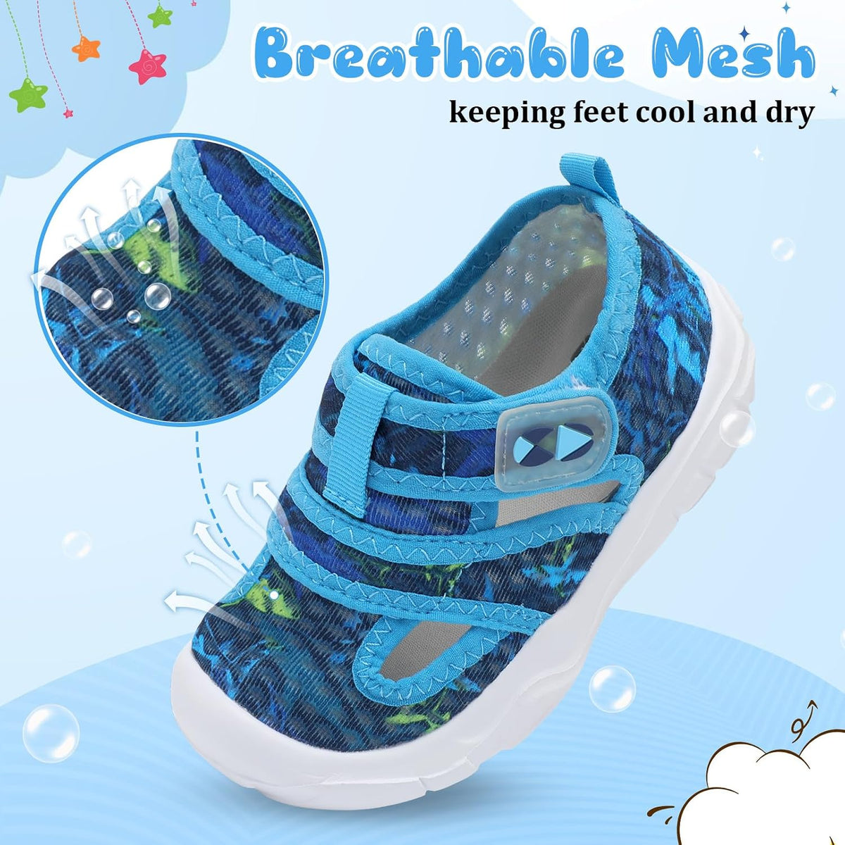 Centipede Demon Toddler Sandals for Boys Girls Kids Water Sandals Outdoor Breathable Aqua Shoes Summer Barefoot Shoes Lightweight Qucik Dry for Swim Pool Beach
