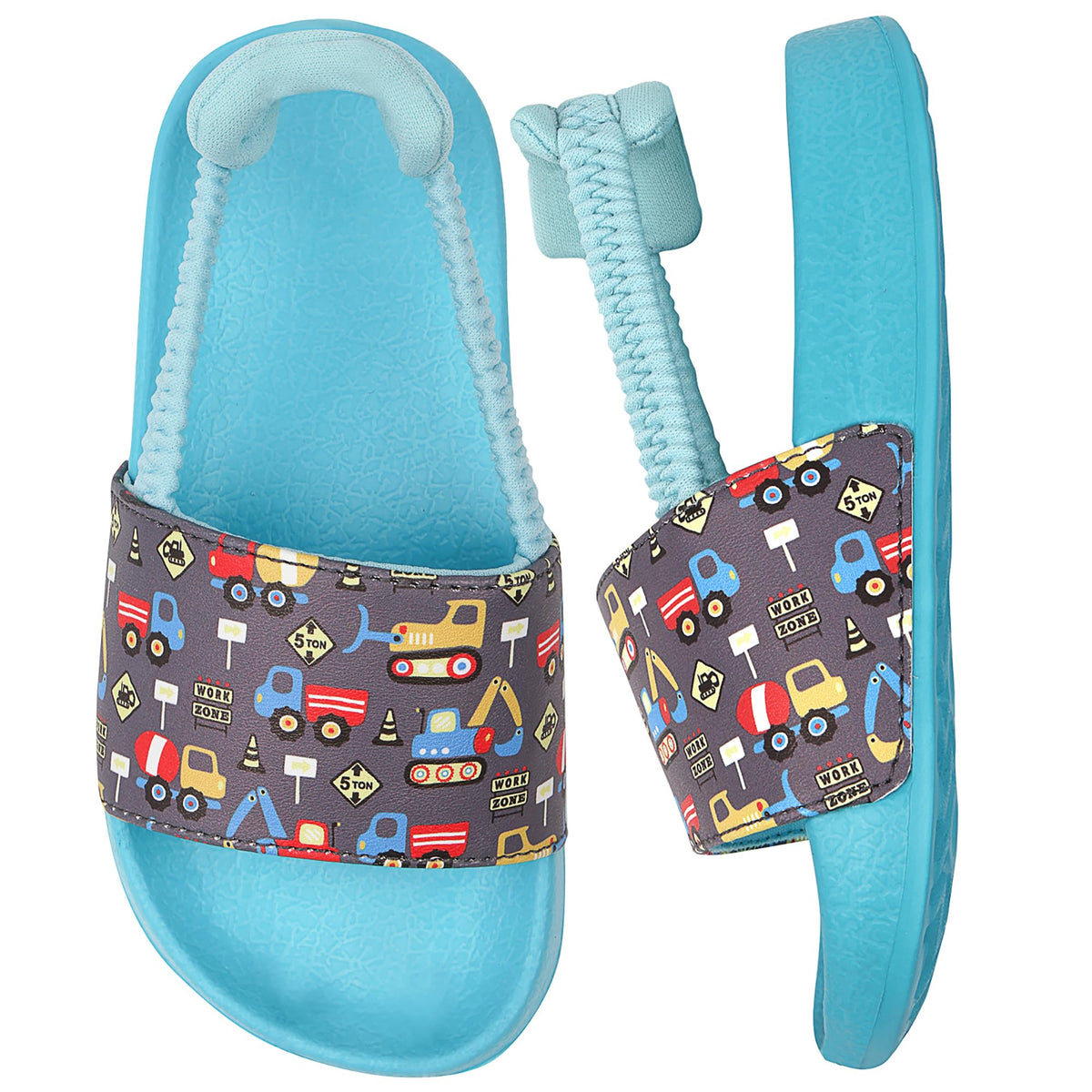 Kids Flip Flops Sandals Toddler Boys Girls Sequin Slides Shower Beach Pool Shoes Slip on Summer Slippers with Back Strap