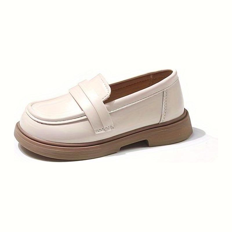 Kids' Retro Classic Loafers - Brown & Black Faux Cover Shoes with Rubber Sole, Slip-On Round Toe Design for Casual Attire, Wedding, or Everyday Style, Cute Shoes