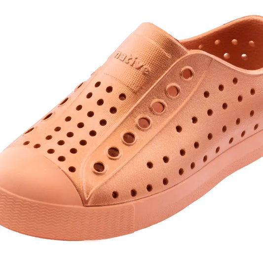 Jefferson Metallic Print Kids Clogs Footwear - EVA Rubber, Slide-On Slip-On, Shock-Absorbing Walking Shoes, Hand-Washable Casual Flats, All Seasons - Orange - C7 13100117-2800-C7