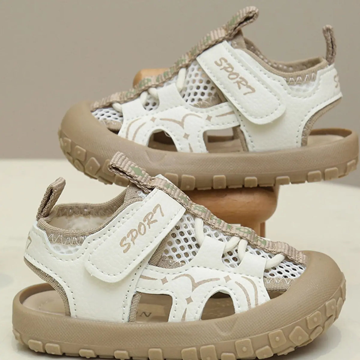 Anti-Collision Sports Sandals, Velcro Soft Sole Non-Slip, Unisex Summer Breathable Beach Shoes, Kids' Comfortable Footwear