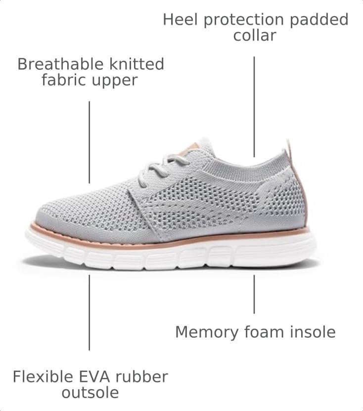 Bruno Marc Boy's Mesh Dress Sneakers Oxfords