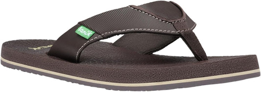 Sanuk Kids unisex-kids Root Beer Cozy Flip Flop