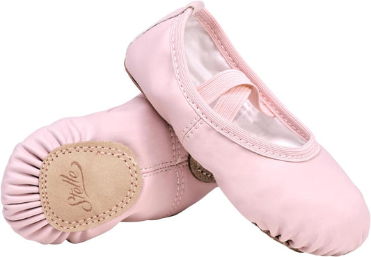 Stelle Ballet Shoes for Girls Toddler Soft Leather Split Sole
