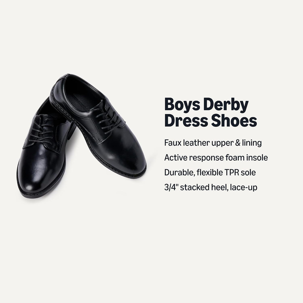 Amazon Essentials Boys' Lace-up Derby Dress Shoes