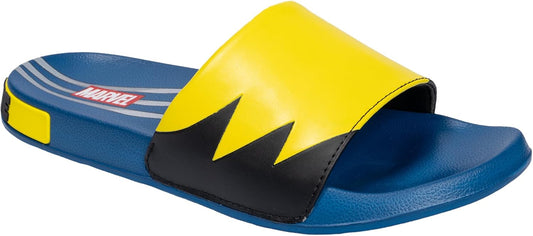 Marvel Spiderman Slides for Men, Water Resistant Slip On Sandals for Men
