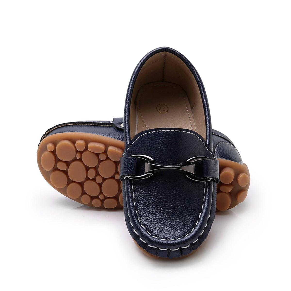 Boys Girls Slip On Loafers Dress Shoes Casual Flat Moccasins