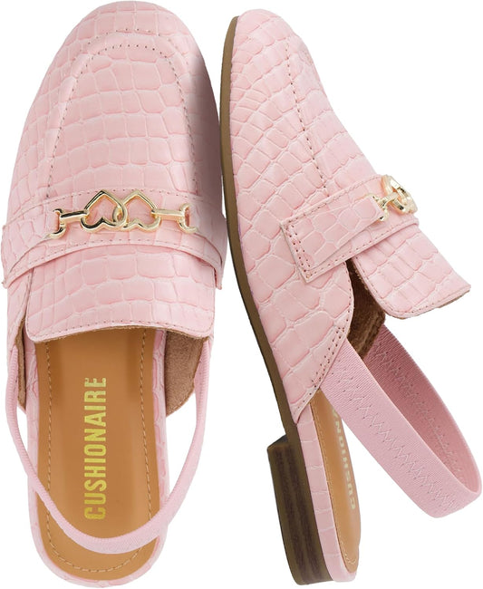 CUSHIONAIRE Yep Girls Penny Loafers Slingback Kids Dress Shoes