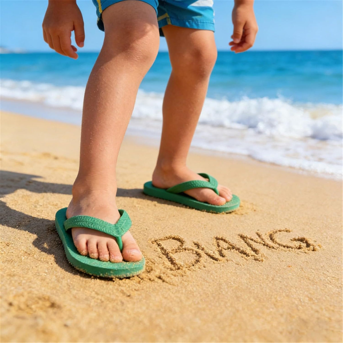 Kids Solid Flip Flops Toddler Summer Thong Sandals Little Boy House Slippers Non-Slip Lightweight Beach Pool Shoes
