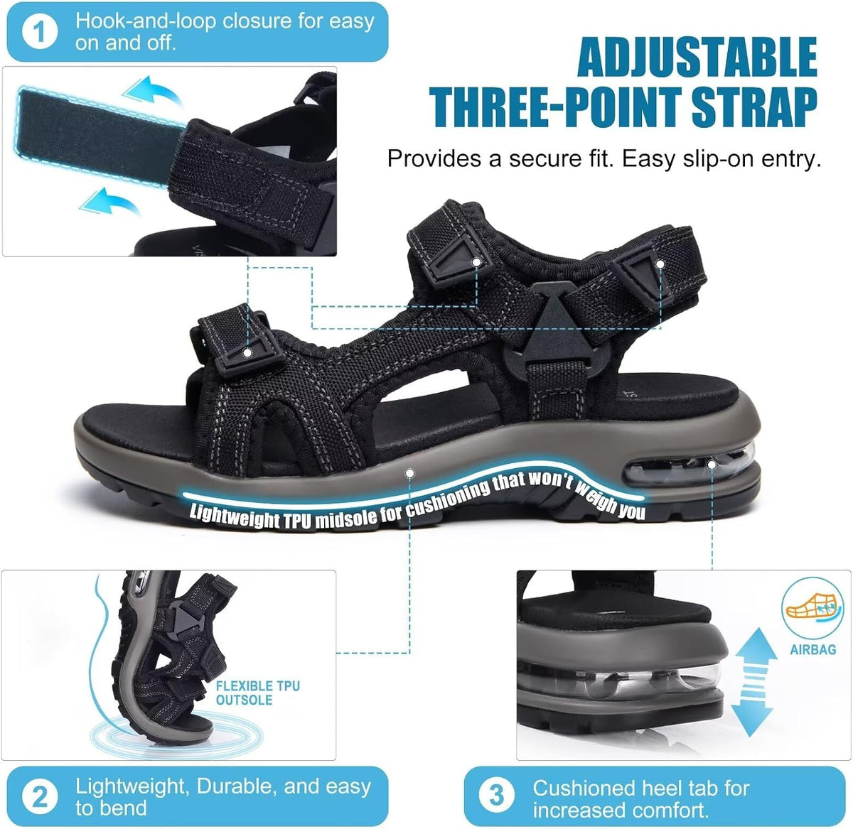visionreast Boys Sandals Camouflage Print Kids Fashion Sport Sandals Outdoor Sandal Athletic Casual Sandals Beach Shoes