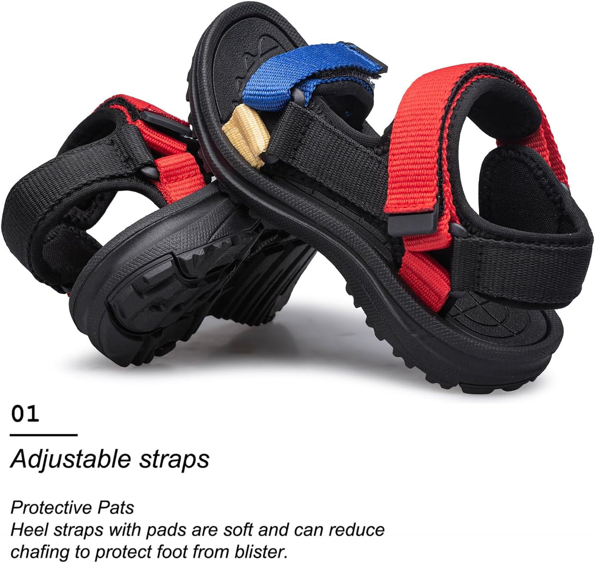 vibdiv Boys Girls Sandals Open-Toe Summer Outdoor Unisex Child Sport Sandals Athletic Lightweight(Toddler/Little Kid/Big Kid)