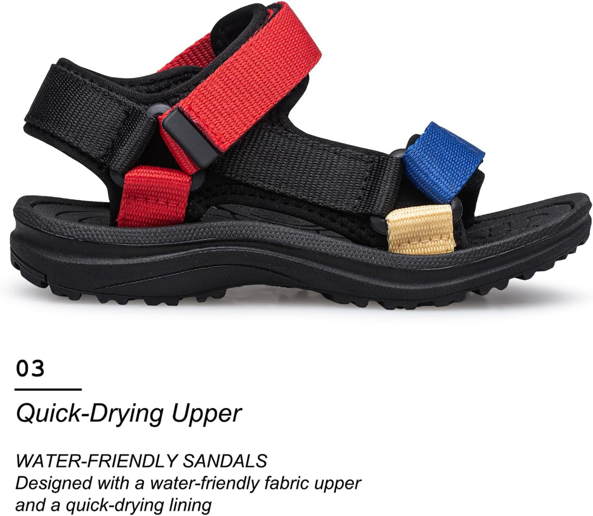 vibdiv Boys Girls Sandals Open-Toe Summer Outdoor Unisex Child Sport Sandals Athletic Lightweight(Toddler/Little Kid/Big Kid)