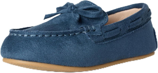 Amazon Essentials x Sofia Grainge Unisex Toddlers' Faux Suede Loafer Flat Shoes with Memory Foam, Flexible Slip-On Design