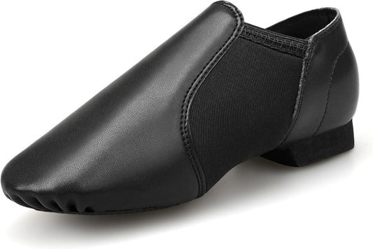Stelle Jazz Shoes for Girls Genuine Leather Slip-On Dance Shoes
