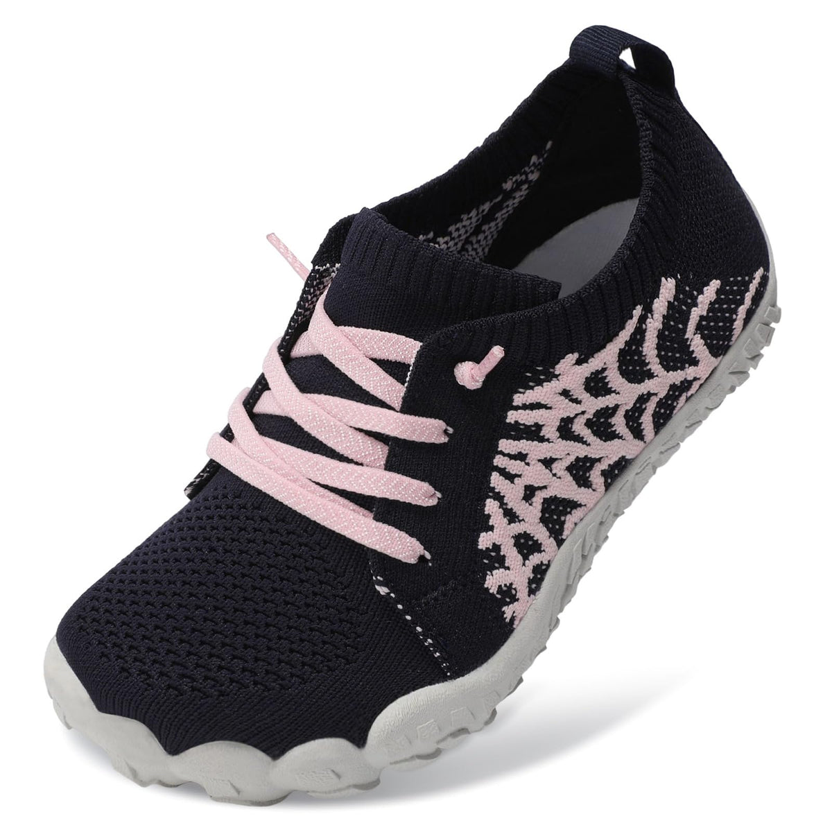 JOINFREE Kids Barefoot Shoes Boys Girls Wide Slip On Shoes Big Kids Breathable Hiking Sneakers Zero Drop Toddler Lightweight Walking Tennis Sneakers Indoor Outdoor