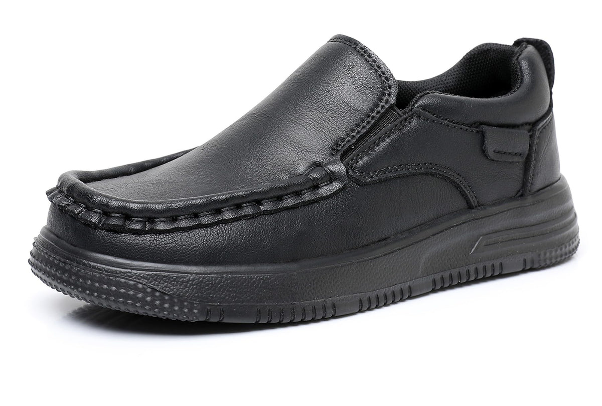 Apakowa Kids Boys Girls Loafers Slip-On Casual Walking Boat Dress Shoes