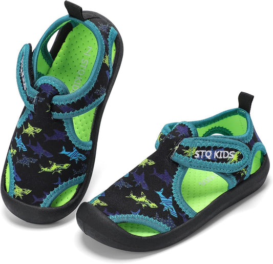 STQ Kids Water Shoes Quick Dry Slip On Beach Swim Pool Sandals