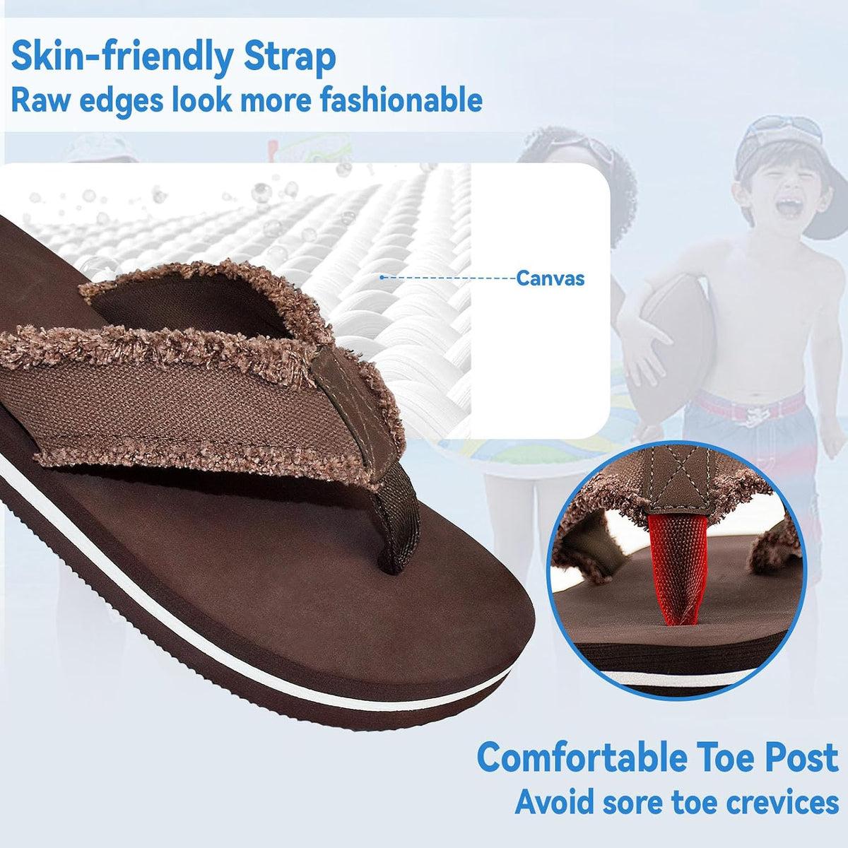 HYCLES Kids Flip Flops Boys Girls Sandals Water Shoes Boys Girls Unisex-Child Beach Shoes Flip Flops