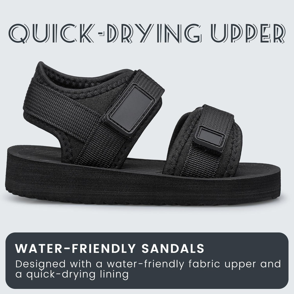 BNV Toddler Little Kid Sandals Boys Girls Adjustable Strap Open-Toe Summer Outdoor Unisex Child Sport Beach Sandals(Toddler/Little Kid/Big Kid)