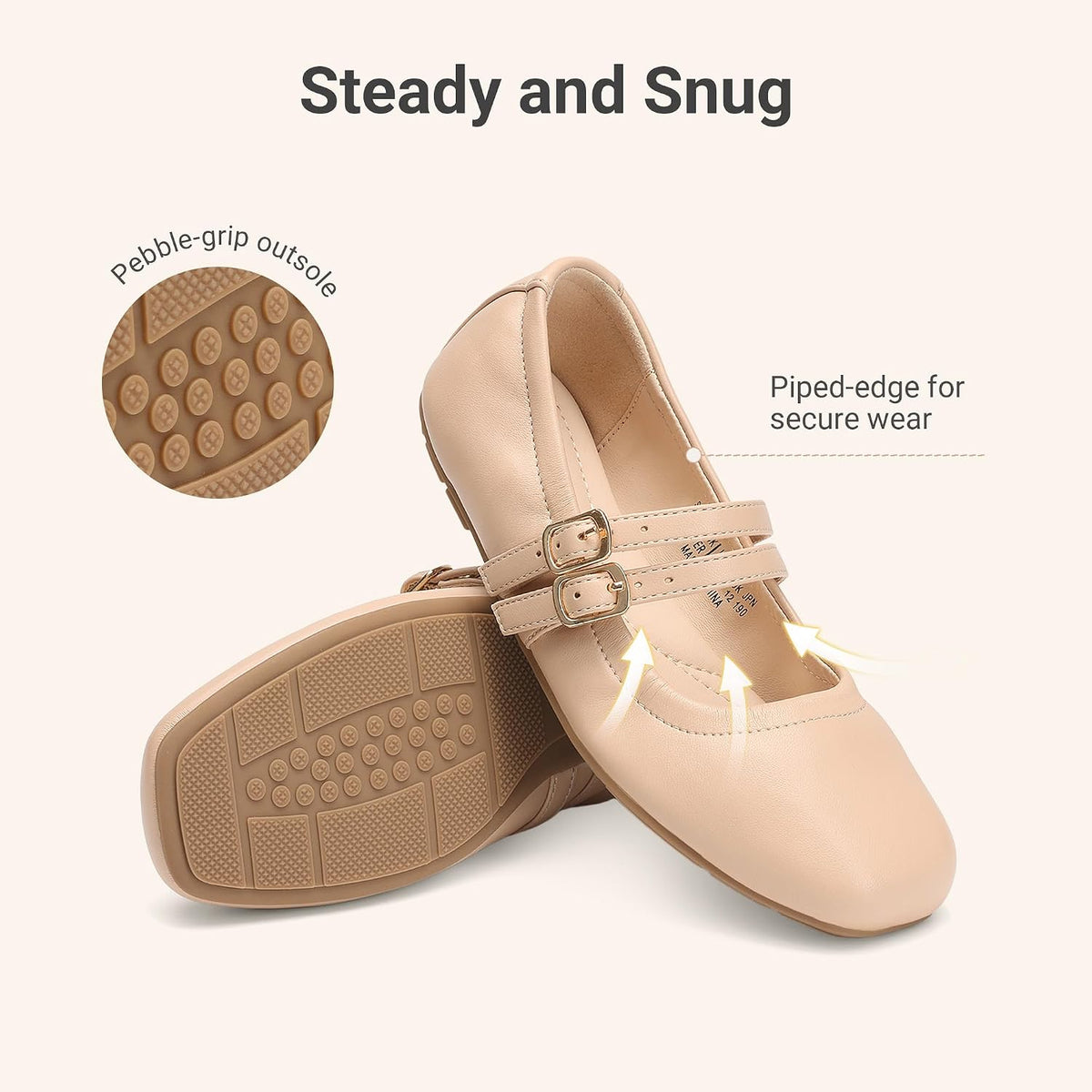 DREAM PAIRS Girls Ballet Flats Mary Jane Dress Shoes