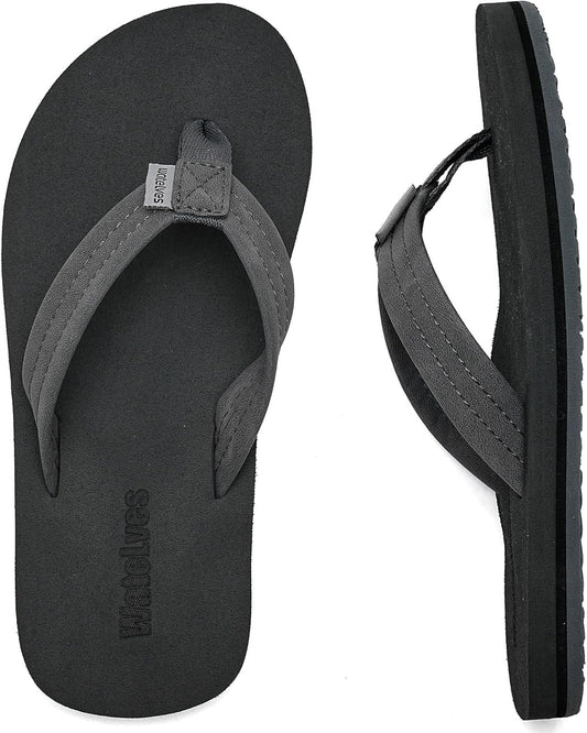 WateLves Kids Flip Flops Boys Girls Sandals Youth Big Kid Summer Slip on Thong Slide Sandals for Beach Pool Shower Little/Big Kid