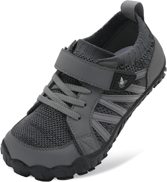 LeIsfIt Kids Shoes Girls Boys Wide Barefoot Shoes Big Kids Breathable Anti-Slip Hiking Sneakers for Walking Climbing Training Outdoor Activities