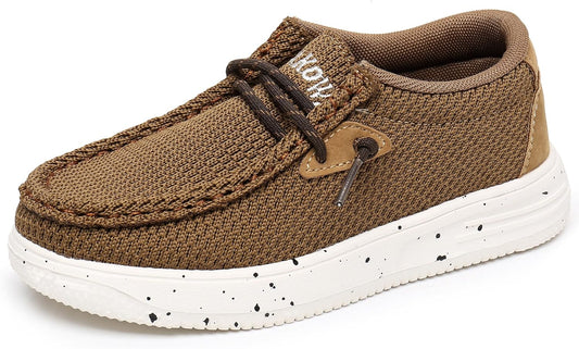 Apakowa Kids Boys Girls Loafers Slip-On Casual Walking Boat Dress Shoes
