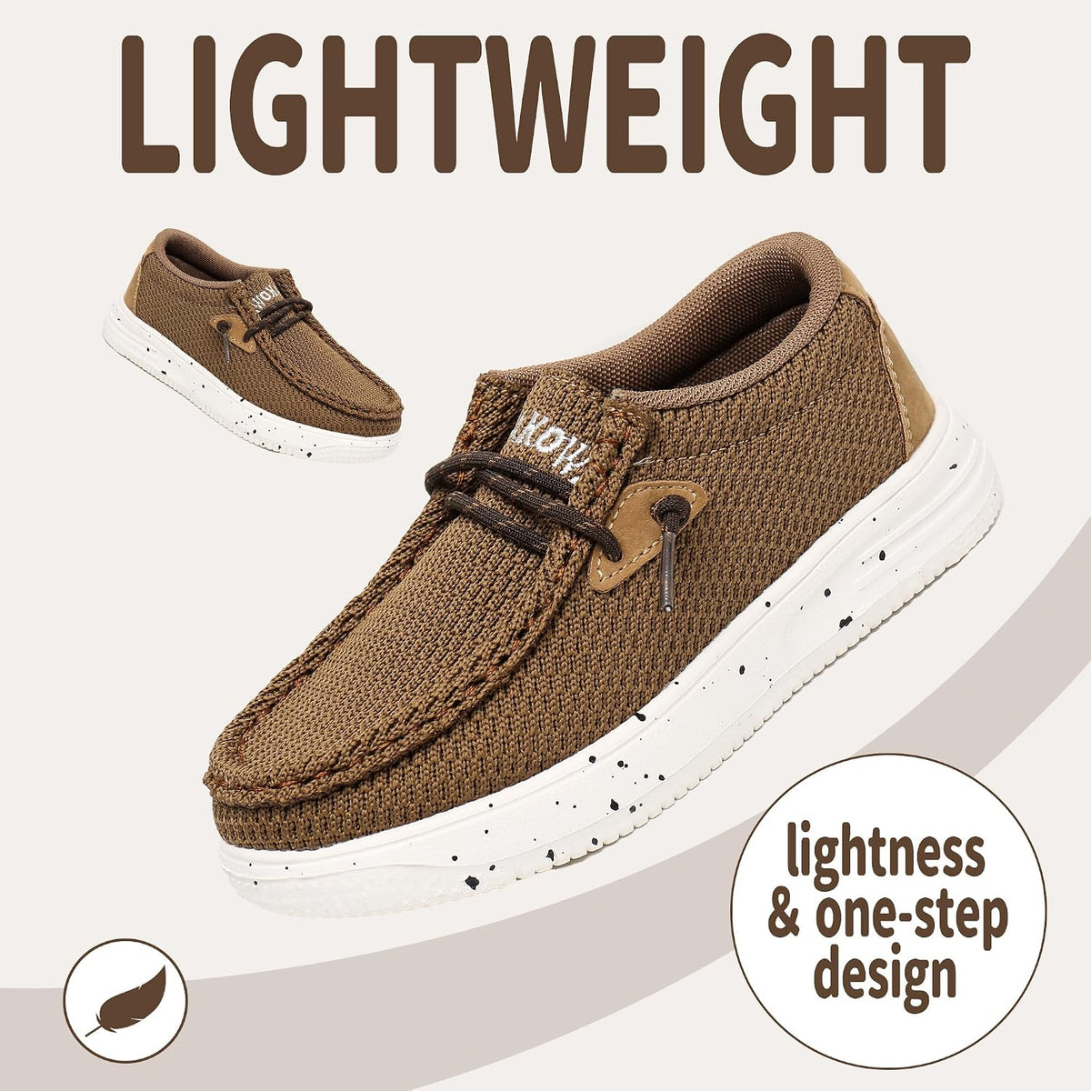 Apakowa Kids Boys Girls Loafers Slip-On Casual Walking Boat Dress Shoes