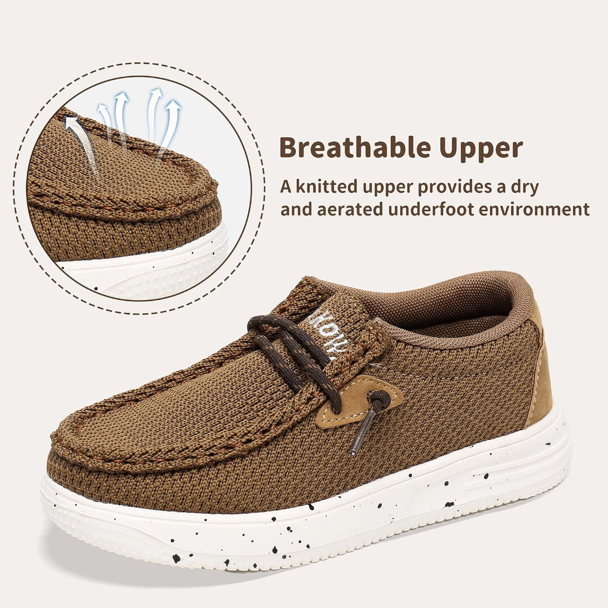 Apakowa Kids Boys Girls Loafers Slip-On Casual Walking Boat Dress Shoes