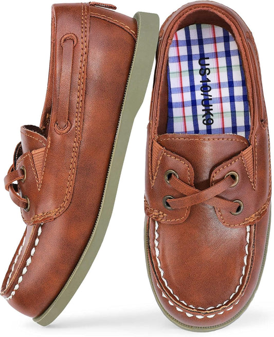 HOMEHOT Boys Dress Shoes Casual School Shoes Slip on Boys Loafers (Toddler/Little Kid/Big Kid)